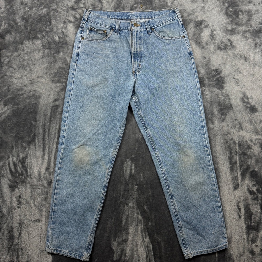 Carhartt Traditional Fit Jeans Mens 33x30 Light Wash Blue Denim B18 STW